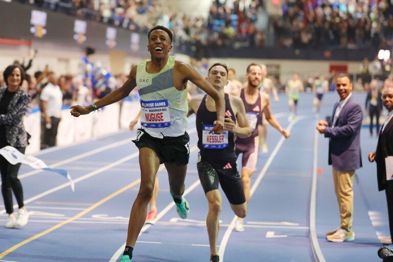 Yared Nuguse sets the indoor mile world record at Millrose