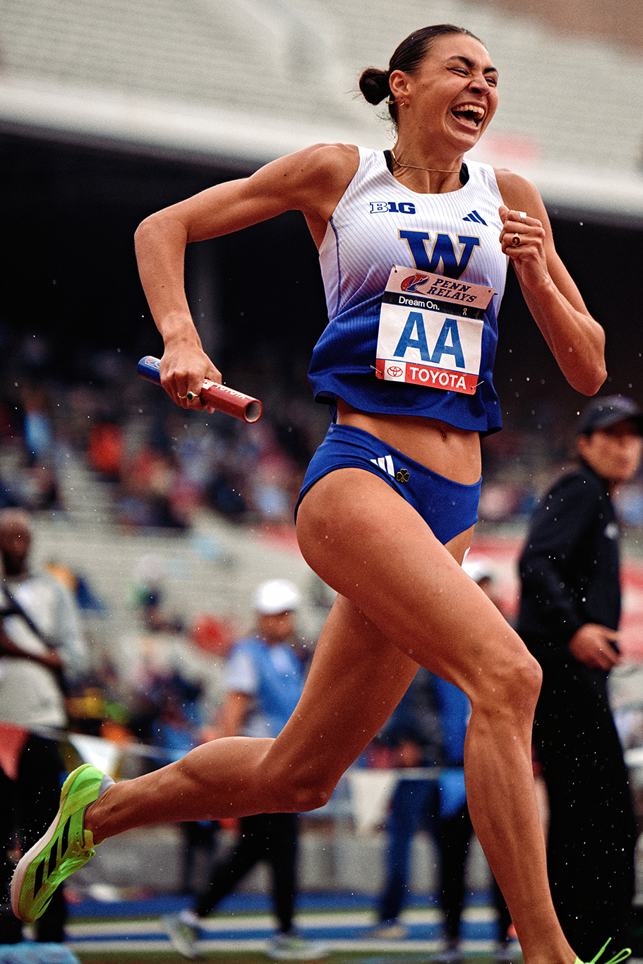 Penn Relays: Depth of Field in a Downpour