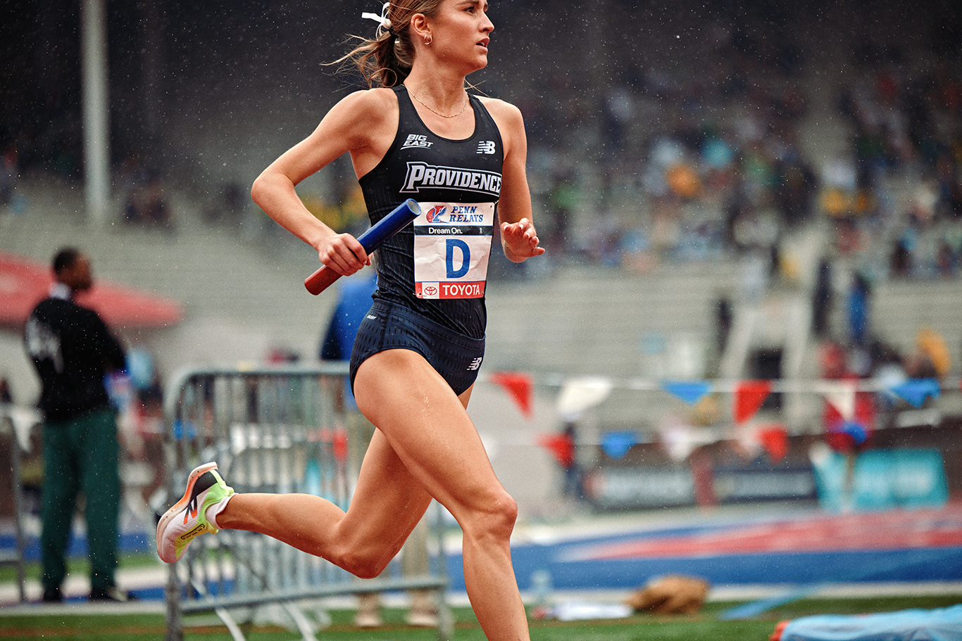Penn Relays: Depth of Field in a Downpour