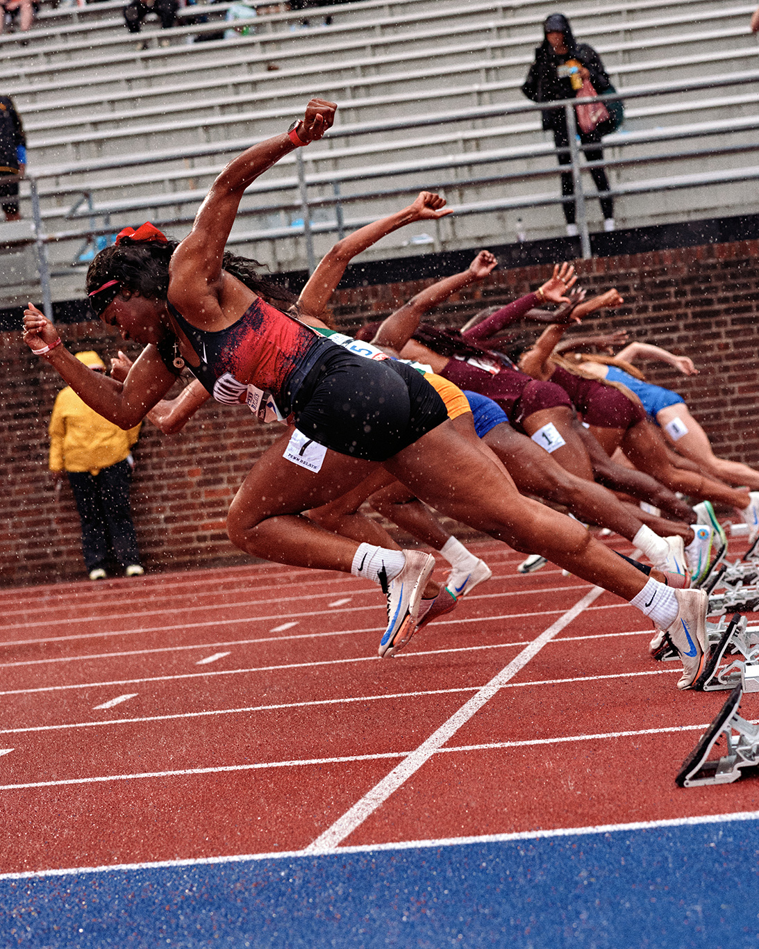 Penn Relays: Depth of Field in a Downpour