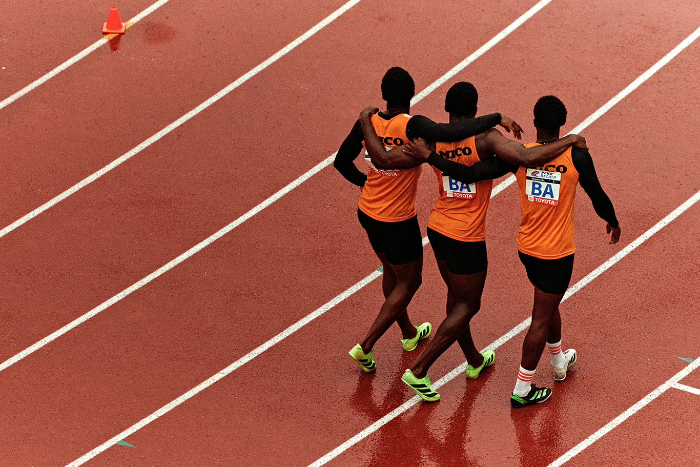 Penn Relays: Depth of Field in a Downpour