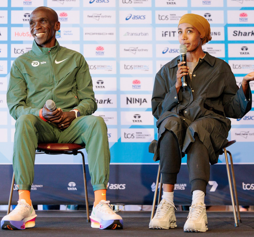 Eliud Kipchoge and Sifan Hassan
