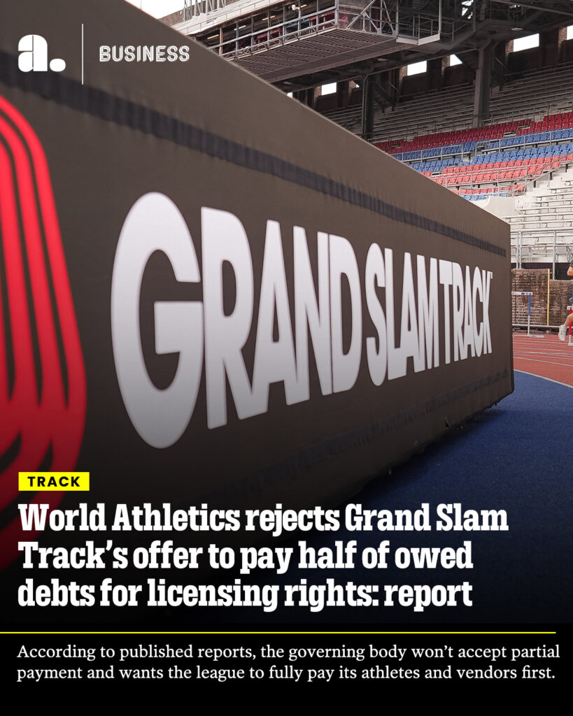 World Athletics rejects Grand Slam Track's offer to pay half of owed debts