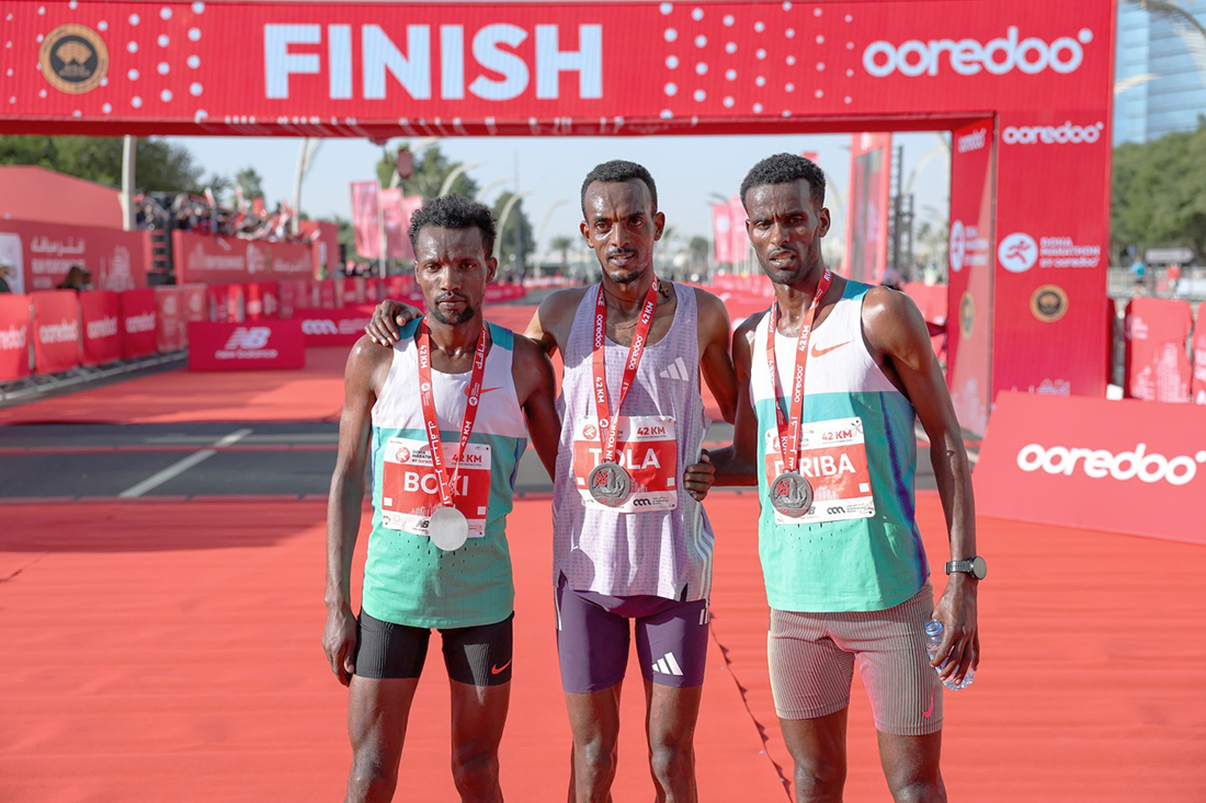 Tola wins the 2026 Doha Marathon in a course record as Gezahagn takes the women’s race