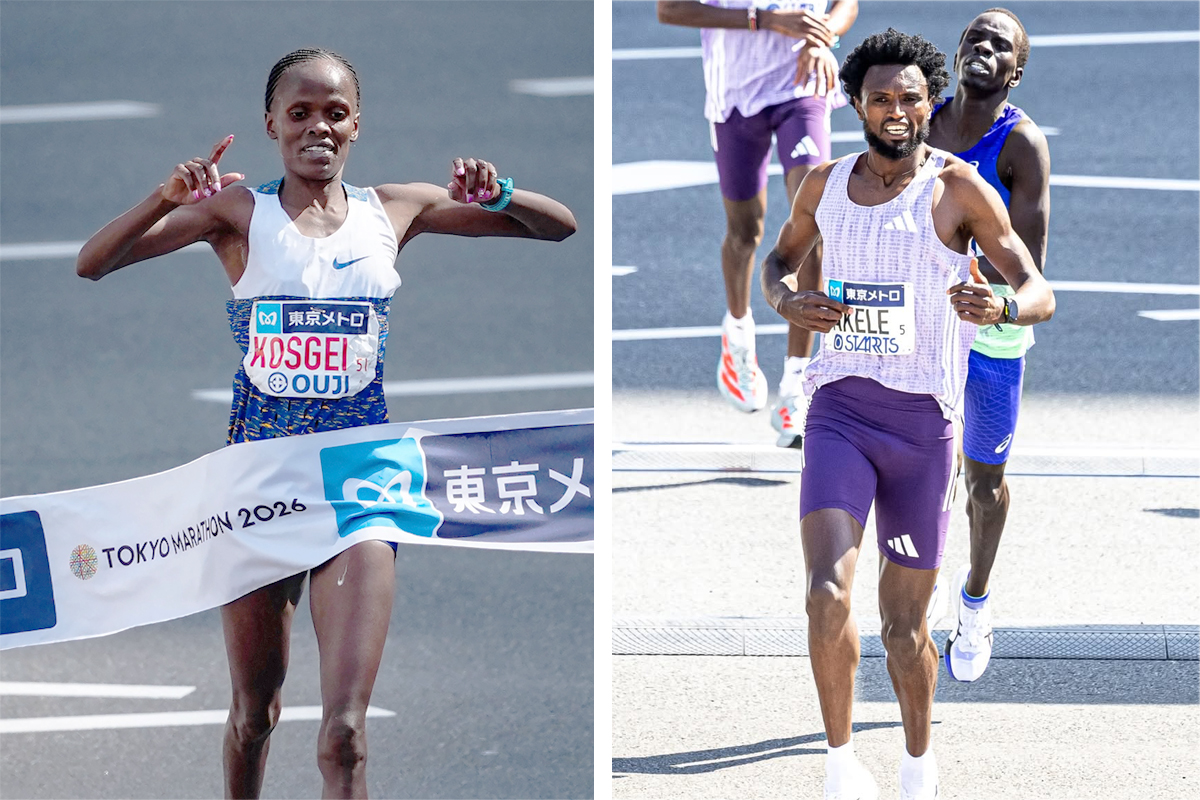 Kosgei runs Tokyo Marathon course record, as Takele sprints late to retain his title