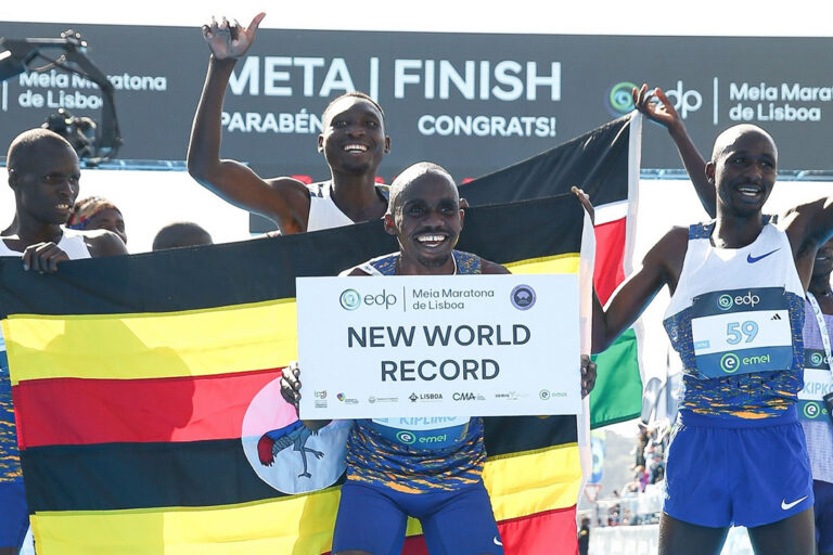 Jacob Kiplimo breaks world half marathon record with 57:20 in Lisbon